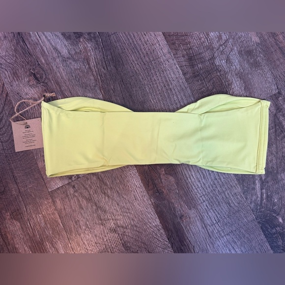 Free People x Toast Swim Signature Cinch Bandeau Bikini Top Size XL Daiquiri - Picture 2 of 5